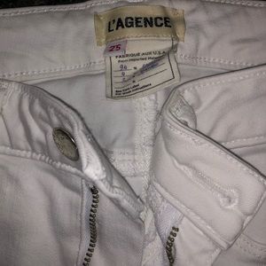 LAGENCE white jeans (second picture is cut off but full length jeans)